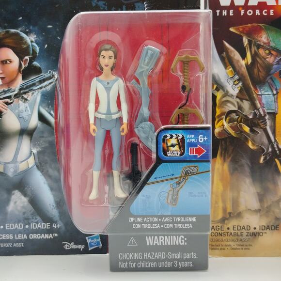Star Wars Action Figure Lot Cassian Andor Constable Zuvio Princess Leia New - Picture 3 of 5
